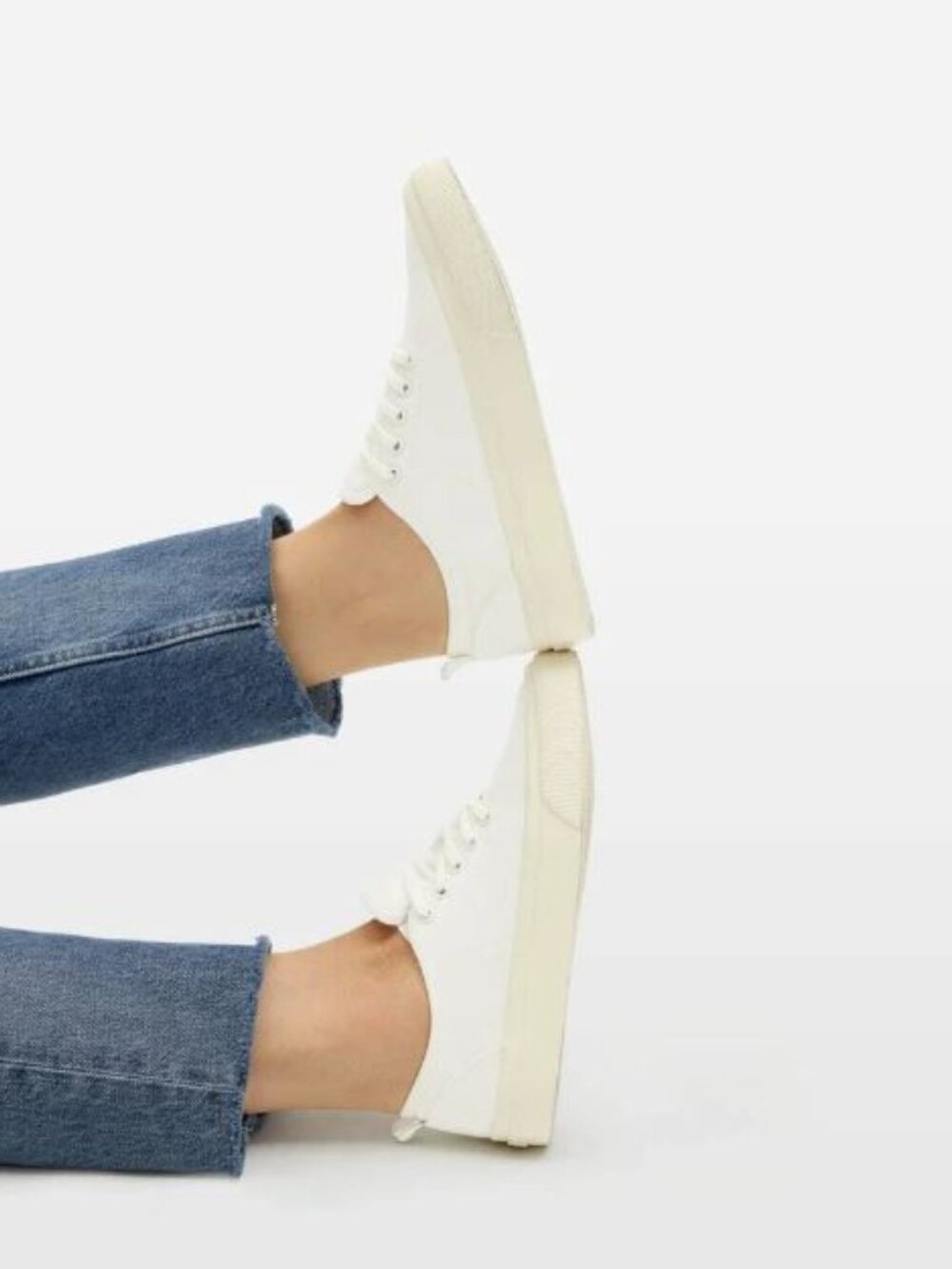 Everlane Forever Sneaker, White/Ivory/Bone (8)